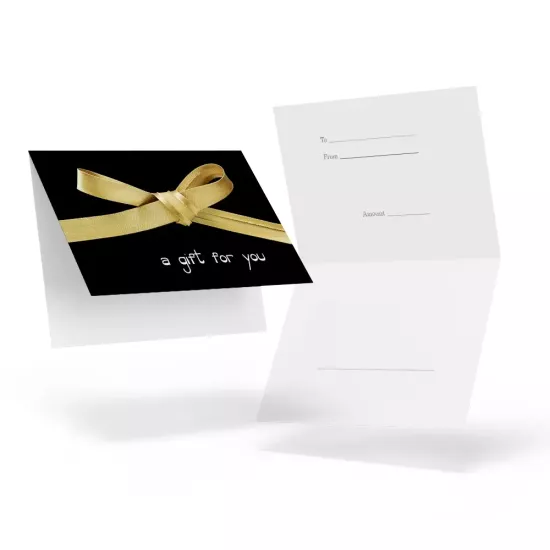 Black Gold Bow Gift Card Holders (Pack of 100)