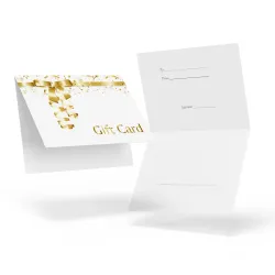 White Gold Bow Gift Card Holders (Pack of 100)