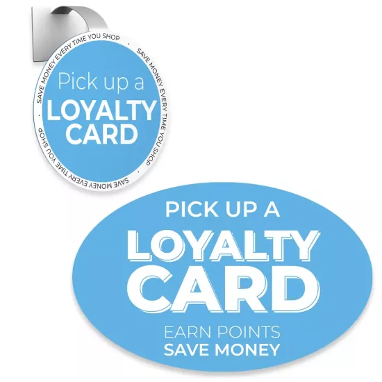 Loyalty Cards Window Sticker Combo (Blue)