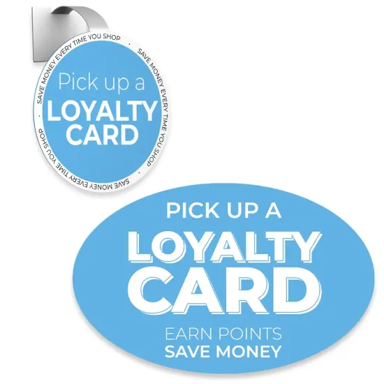 Loyalty Cards Window Sticker Combo (Blue)