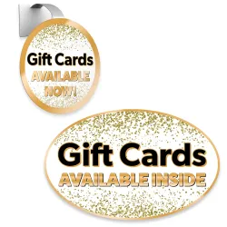 Gift Cards Window Sticker Combo (Gold)