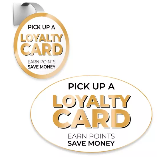 Loyalty Cards Window Sticker Combo (Gold)