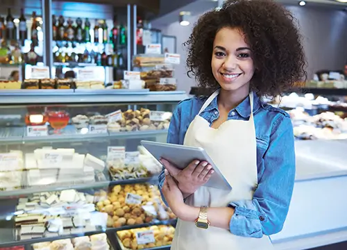Woman with loyalty scheme